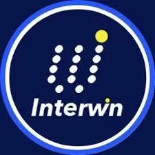 Interwin - Huruf W Titik-titik, Titik Kuning, Logo Bundar