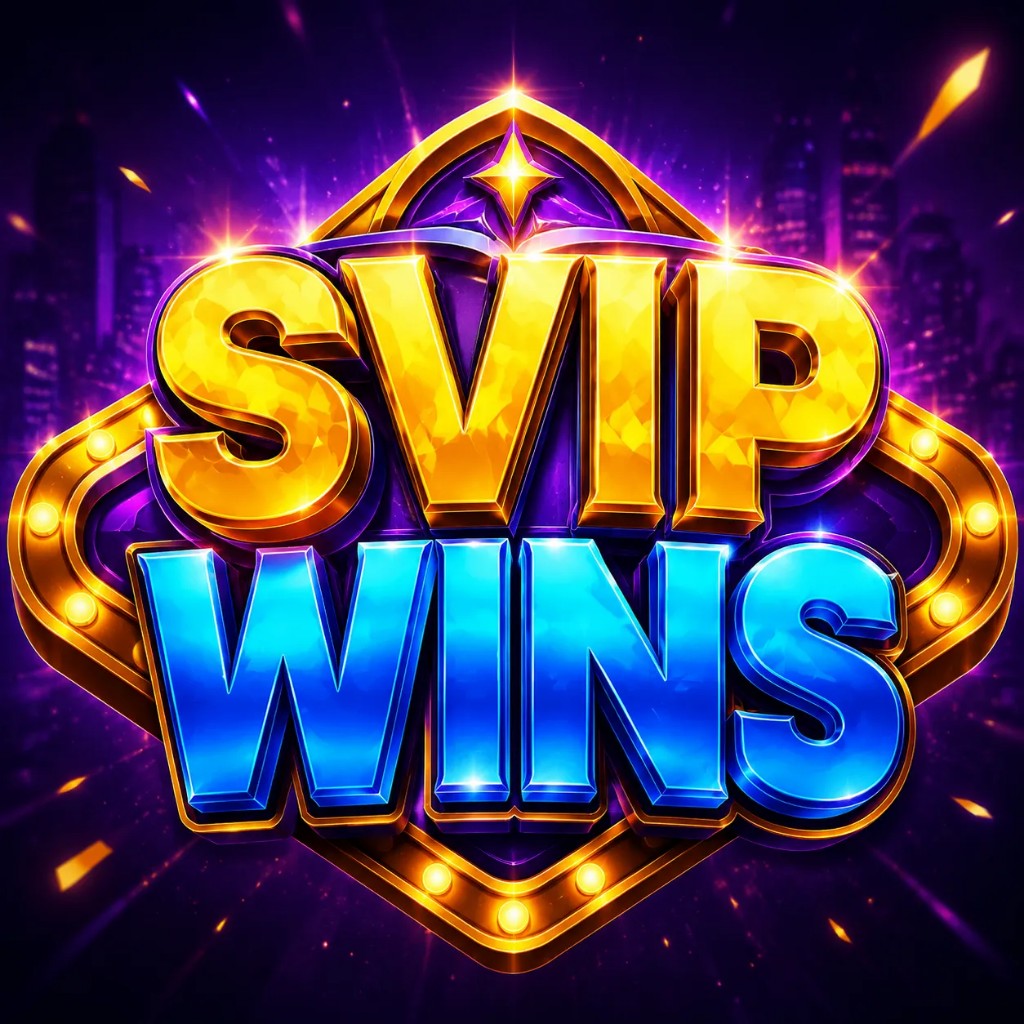 SVIP WINS - Perisai Neon Ungu, SVIP Emas, WINS Biru