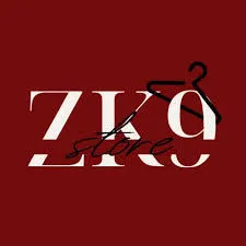 ZK9 - Gantungan Baju, Huruf ZK9, Tulisan store di Merah Marun